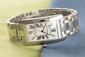 Cartier Tank Americaine 18 ct white gold automatic Kal. 120 Ref. 1741