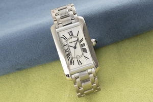 Cartier Tank Americaine 18 ct white gold automatic Kal. 120 Ref. 1741