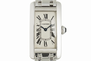 Cartier Tank Americaine 18 ct white gold quartz Kal. 157 Ref. 1713