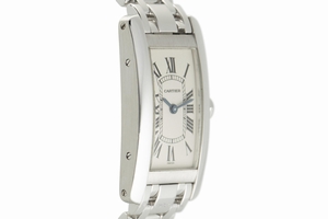 Cartier Tank Americaine 18 ct white gold quartz Kal. 157 Ref. 1713