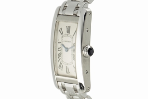 Cartier Tank Americaine 18 ct white gold quartz Kal. 157 Ref. 1713