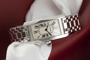 Cartier Tank Americaine 18 ct white gold quartz Kal. 157 Ref. 1713