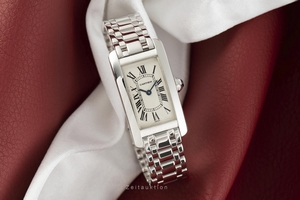 Cartier Tank Americaine 18 ct white gold quartz Kal. 157 Ref. 1713