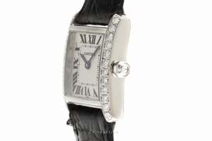 Cartier Tank 18 ct white gold quartz Kal. 018B Ref. 2365