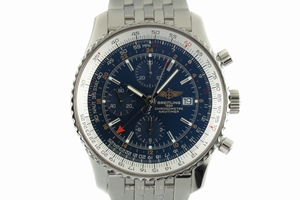 Breitling Navitimer World chronograph steel automatic Kal. B24 Ref. A24322