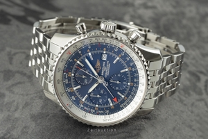 Breitling Navitimer World chronograph steel automatic Kal. B24 Ref. A24322