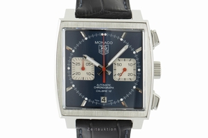 Tag Heuer Monaco chronograph steel automatic Kal. 12 Ref. CAW2111