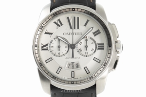 Cartier Calibre de Cartier chronograph steel automatic Kal. 1904-CH MC Ref. W7100046, 3578