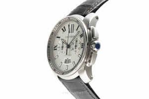 Cartier Calibre de Cartier chronograph steel automatic Kal. 1904-CH MC Ref. W7100046, 3578