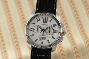 Cartier Calibre de Cartier chronograph steel automatic Kal. 1904-CH MC Ref. W7100046, 3578