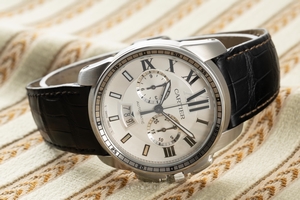 Cartier Calibre de Cartier chronograph steel automatic Kal. 1904-CH MC Ref. W7100046, 3578