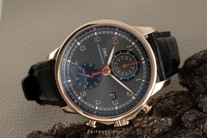 IWC Portugieser chronograph 18 ct red gold automatic Kal. C.89361 Ref. IW390209