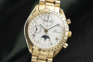 Omega Speedmaster chronograph 18 ct gold automatic Kal. 1151 Ref. 175.0044, 375.0044