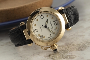 Cartier Pasha 18 ct gold automatic Kal. 049 Ref. 1035
