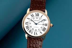 Cartier Ronde Solo 18 ct red gold automatic Kal. 1847 MC Ref. 3801