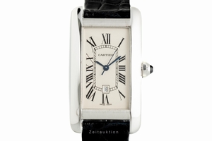 Cartier Tank Americaine 18 ct white gold automatic Kal. 077 Ref. 2490