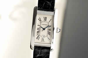 Cartier Tank Americaine 18 ct white gold automatic Kal. 077 Ref. 2490