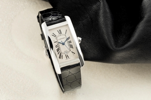 Cartier Tank Americaine 18 ct white gold automatic Kal. 077 Ref. 2490