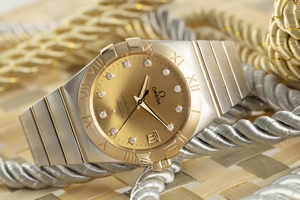 Omega Constellation steel / gold automatic Kal. 8500 Ref. 123.20.38.21.58.001