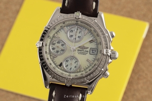 Breitling Chronomat chronograph 18 ct white gold automatic Kal. B13 Ref. J13050.1
