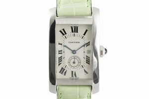 Cartier Tank Americaine 18 ct white gold quartz Kal. 012 Ref. 3012905