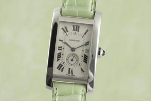 Cartier Tank Americaine 18 ct white gold quartz Kal. 012 Ref. 3012905
