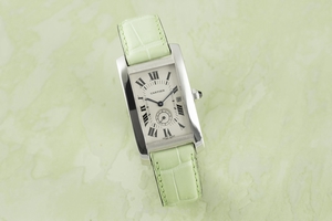 Cartier Tank Americaine 18 ct white gold quartz Kal. 012 Ref. 3012905