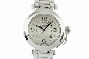 Cartier Pasha 18 ct white gold automatic Kal. 120 Ref. 2398