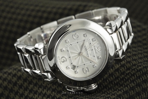 Cartier Pasha 18 ct white gold automatic Kal. 120 Ref. 2398