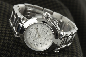 Cartier Pasha 18 ct white gold automatic Kal. 120 Ref. 2398