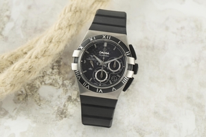 Omega Constellation chronograph titanium automatic Kal. 3313 Ref. 121.92.35.50.01.001