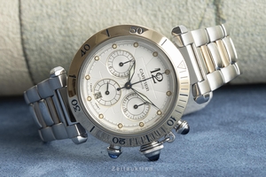 Cartier Pasha chronograph steel / gold automatic Kal. 205 Ref. 2113