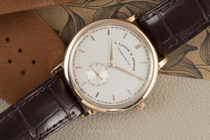A. Lange & Sohne Saxonia 18 ct red gold manual winding Kal. L 941.1 Ref. 216.032
