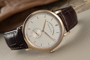 A. Lange & Sohne Saxonia 18 ct red gold manual winding Kal. L 941.1 Ref. 216.032