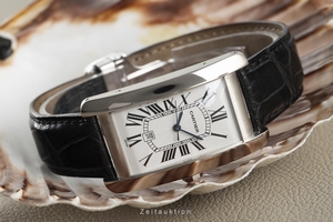 Cartier Tank Americaine 18 ct white gold automatic Kal. 120 Ref. 1741