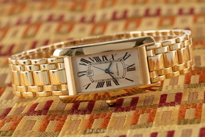 Cartier Tank Americaine 18 ct gold automatic Kal. 077 Ref. 1725