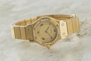 Cartier Santos 18 ct gold automatic