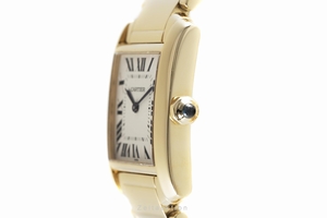 Cartier Tank Francaise 18 ct gold quartz Kal. 157 Ref. 1821