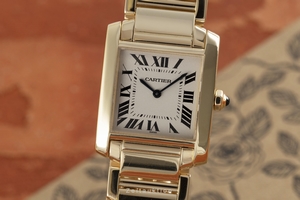 Cartier Tank Francaise 18 ct gold quartz Kal. 157 Ref. 1821