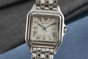 Cartier Panthere 18 ct white gold quartz Kal. 83