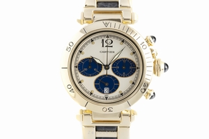 Cartier Pasha chronograph 18 ct gold quartz Kal. 053 Ref. 30009, 1991