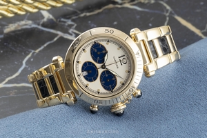 Cartier Pasha chronograph 18 ct gold quartz Kal. 053 Ref. 30009, 1991