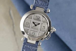 Cartier Pasha 18 ct white gold automatic Kal. 120 Ref. 2400