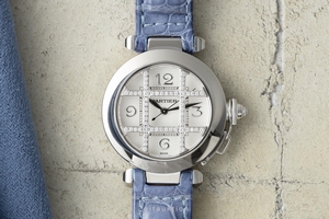 Cartier Pasha 18 ct white gold automatic Kal. 120 Ref. 2400