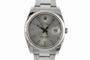 Rolex Date steel / white gold automatic Kal. 3135 Ref. 115234