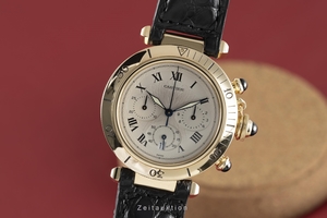 Cartier Pasha chronograph 18 ct gold quartz Kal. 053 Ref. 09601
