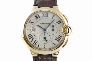 Cartier Ballon Bleu de Cartier chronograph 18 ct gold automatic Kal. 8101MC Ref. W6920009