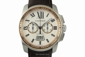 Cartier Calibre de Cartier chronograph steel / gold automatic Kal. 1904-CH MC Ref. W7100043