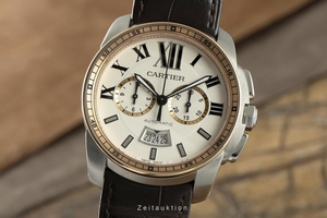 Cartier Calibre de Cartier chronograph steel / gold automatic Kal. 1904-CH MC Ref. W7100043