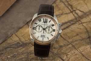 Cartier Calibre de Cartier chronograph steel / gold automatic Kal. 1904-CH MC Ref. W7100043